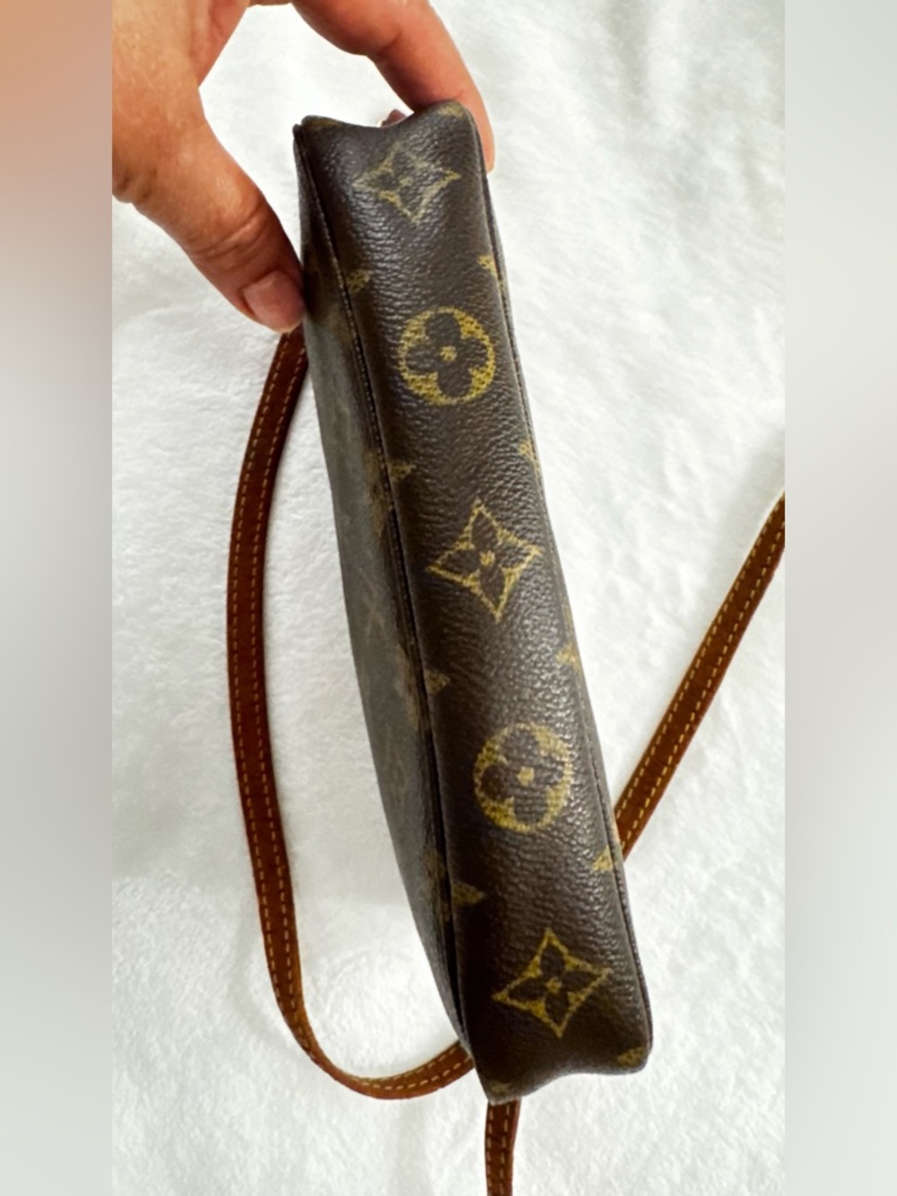 Louis Vuitton crossbody brown monogram canvas pochette removable strap bag - Picture 11 of 15